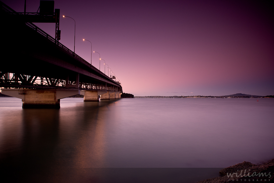 Auckland Harbour Bridge Sunset