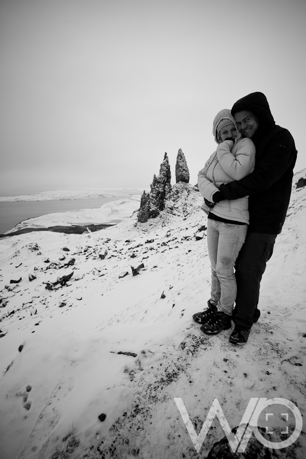 Engaged on Old Man of Storr, Scotland