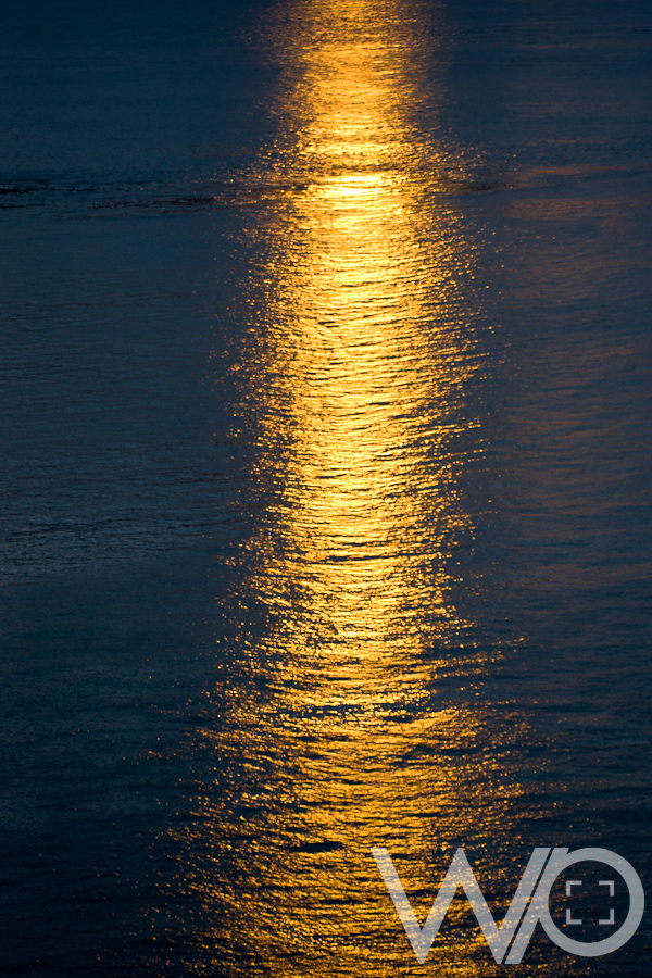 Sun reflections on water