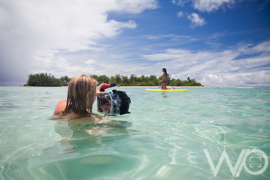 Behind the scenes paddle board