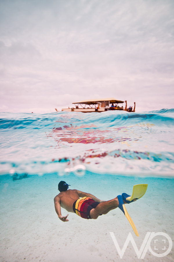 split photo Aitutaki