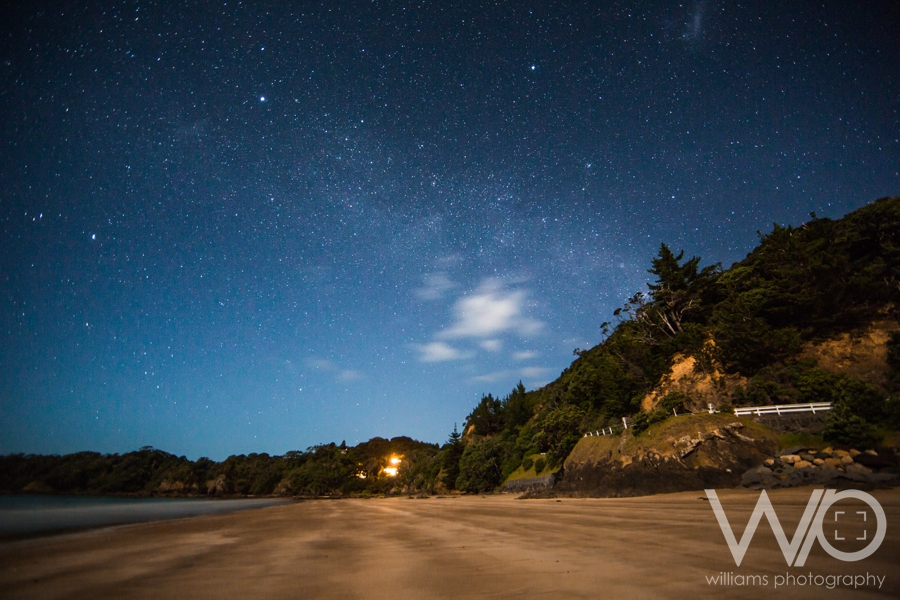 Woolleys Bay at night