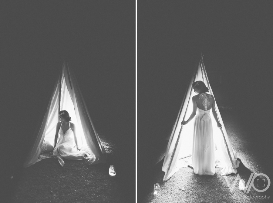 Teepee Wedding Photo Bride
