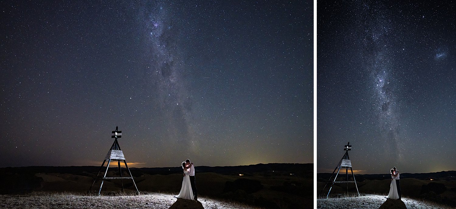 Night Sky Wedding Photos Auckland
