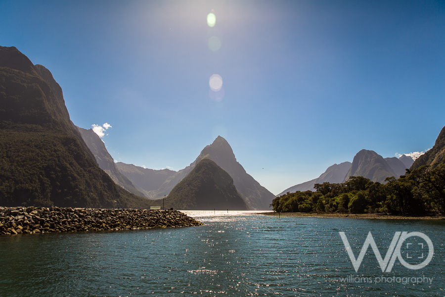 First view of Milford Sound Mitre Peak