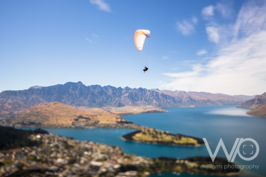 Tilt Shift Queenstown Paraglider