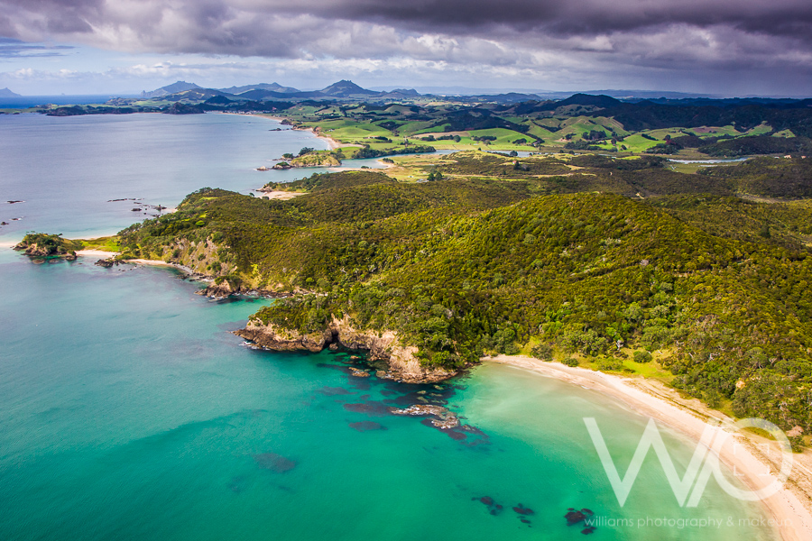 Whangaumu Bay aerial photo