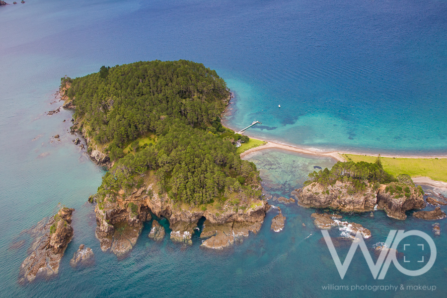 Motuarohia Island aerial photo