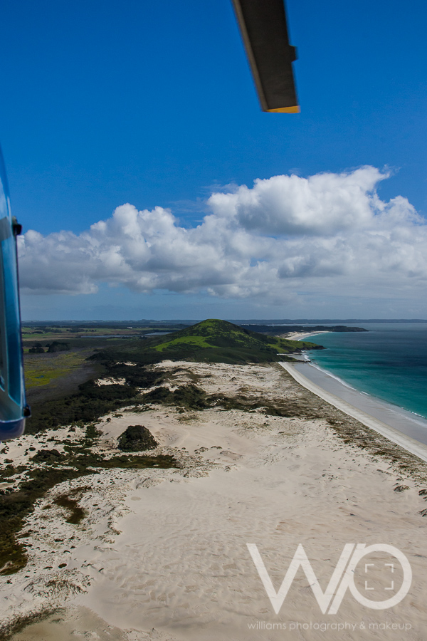 Karikari and Puheke Beach aerial photo