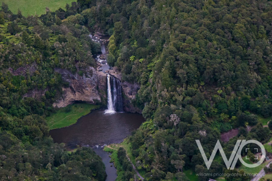 Hunua Falls aerial photo