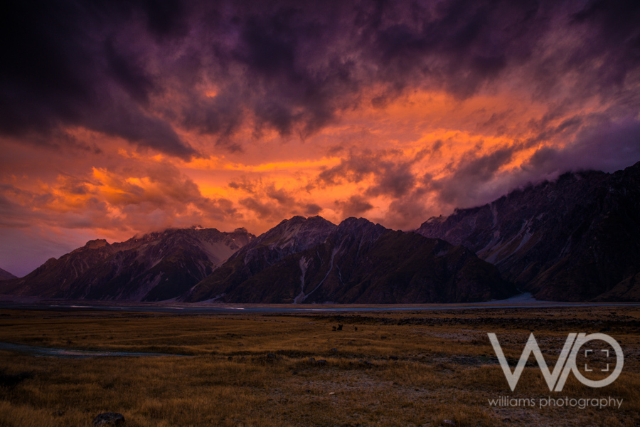 Tasman Valley Amazing Sunset